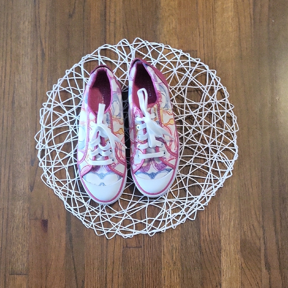 Coach Barrett Women's Sneakers in Pink and White